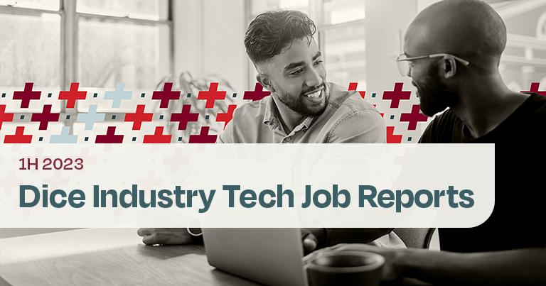 Dice industry tech job reports main cover - two professionals collaborating on a project