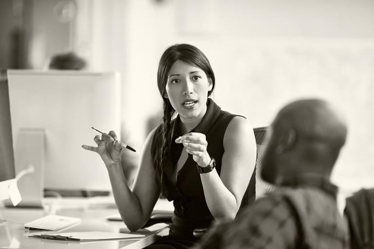 LatinXFemale_AssertiveDiscussion.jpg Main image of article Importance of Organizations’ Commitment to DEI Rises for Technologists: Dice 2022 Equality in Tech Report